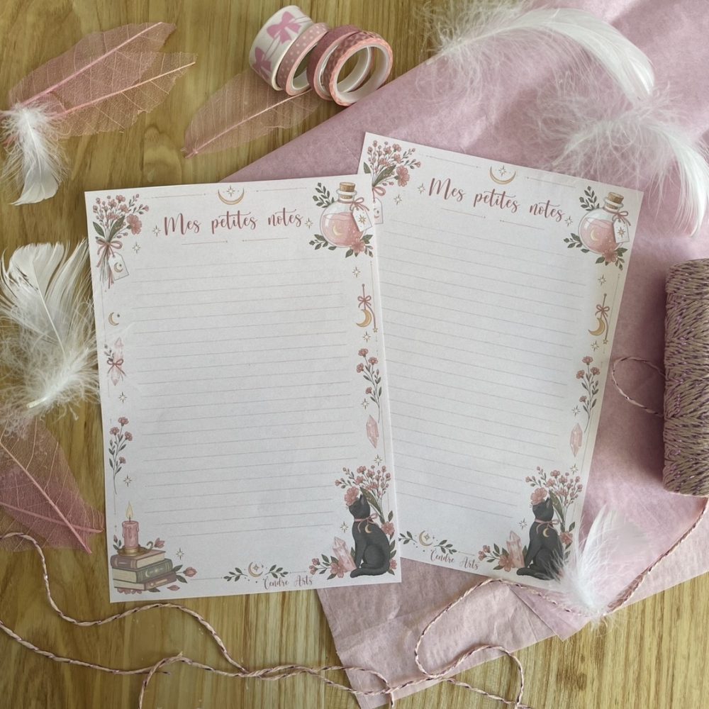 GRATUIT - Page Bloc Note "Octobre Rose"